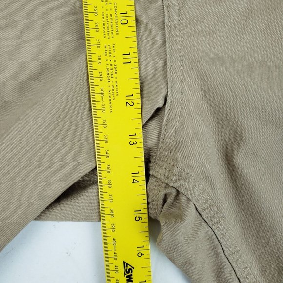 Carhartt Canvas Carpenter Work Shorts Brown Utility B147 DKH Men's Size 38 EUC - Picture 9 of 9